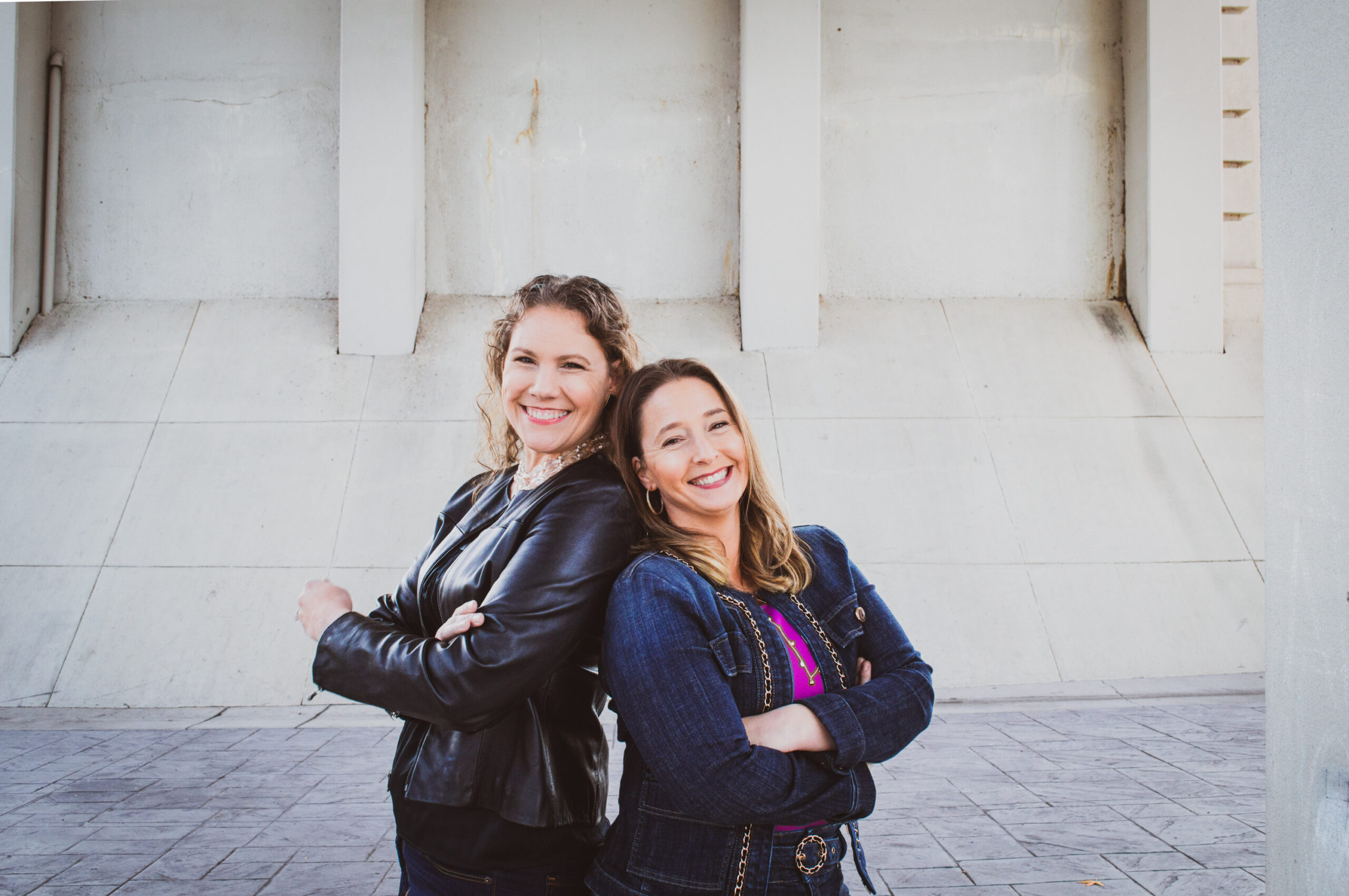 Leslie and Jen standing together