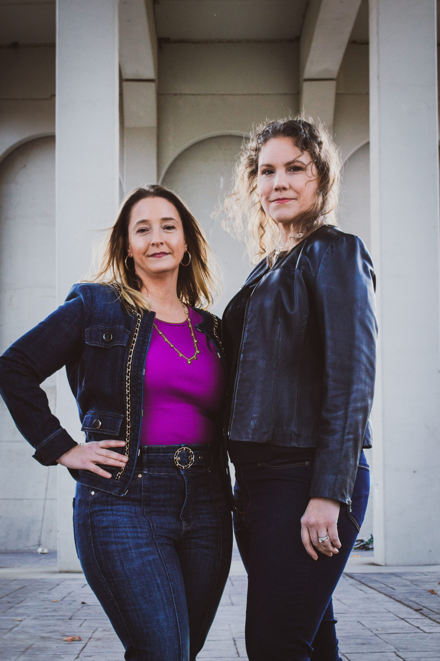 Jen and Leslie standing powerfully