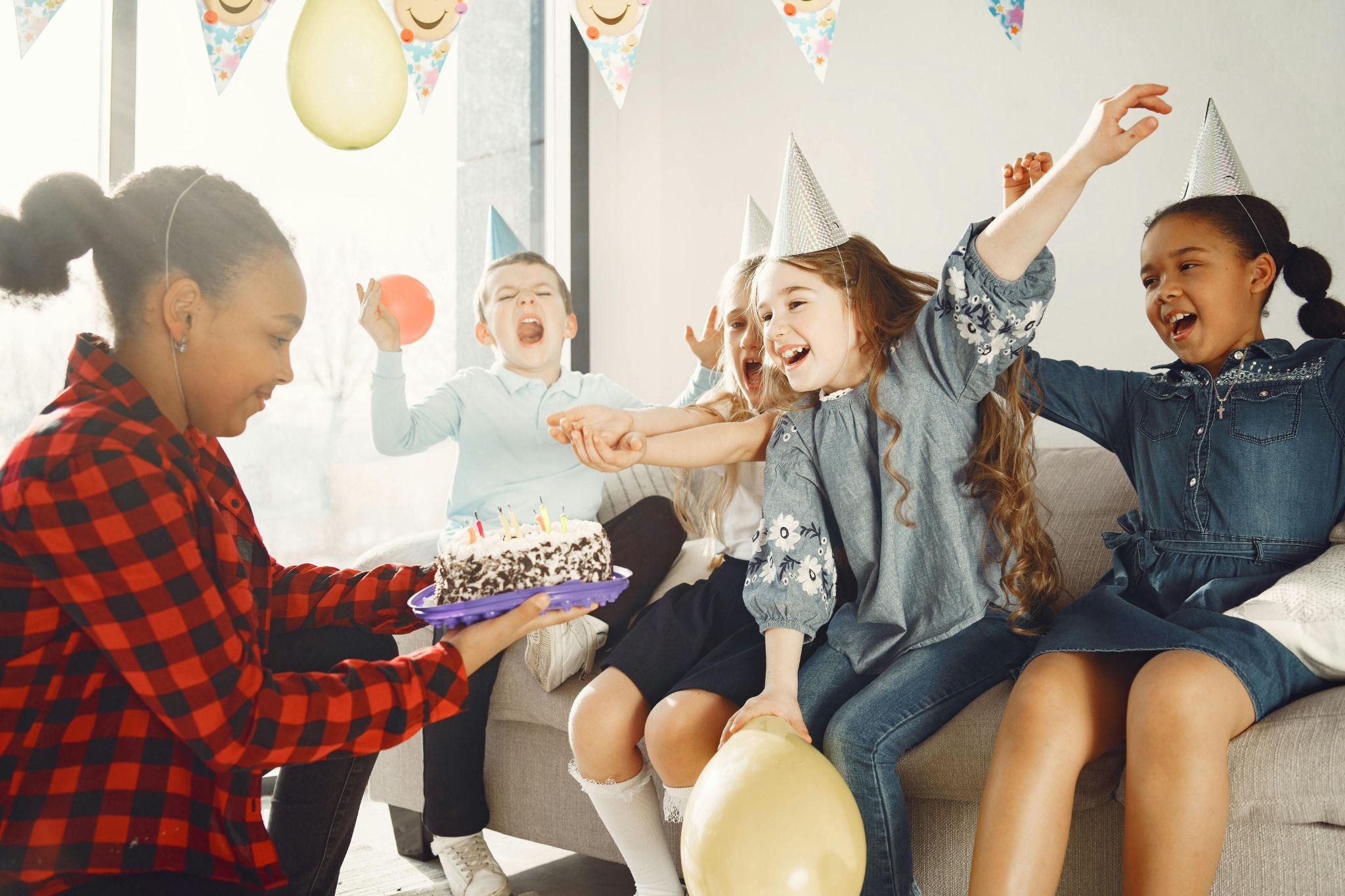 Kids at a birthday party.